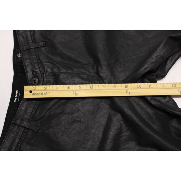 AG Adriano Goldschmied The Caden Tailored Trouser Coated Faux Leather Black 30R - Picture 7 of 12